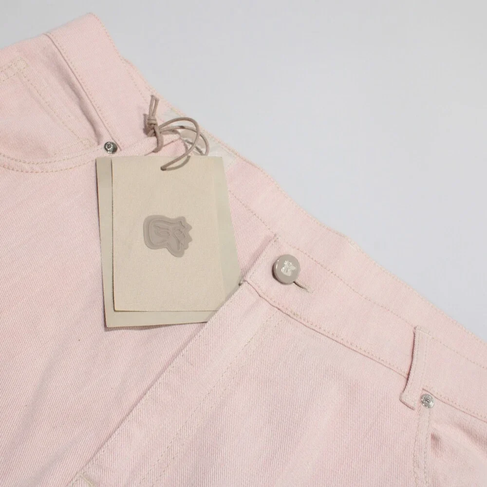 Marco Pescarolo NWT 5 Pocket Jean Cut Pants Size 54 (US 38) Tre in Pink Cotton